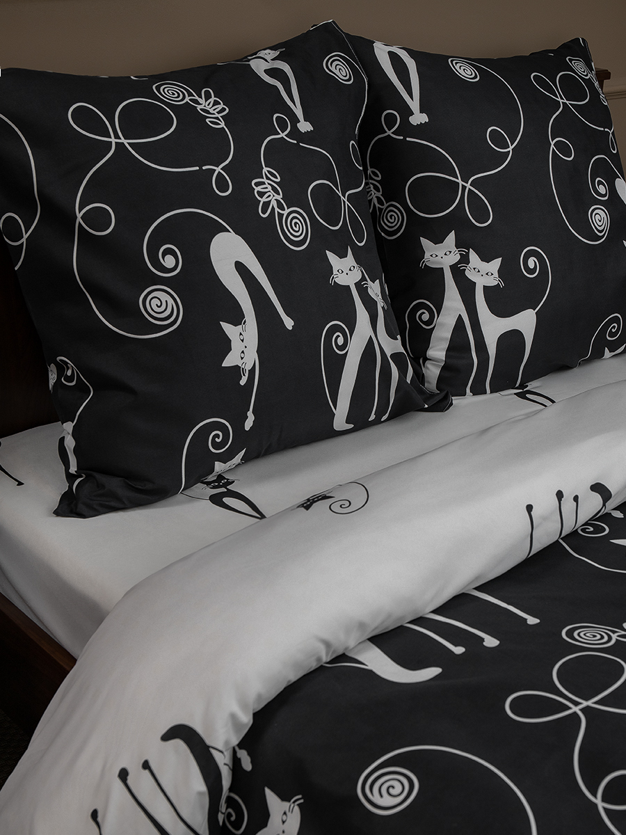 картинка Постельное бельё Amore Mio BZ Cats DOUBLE M 