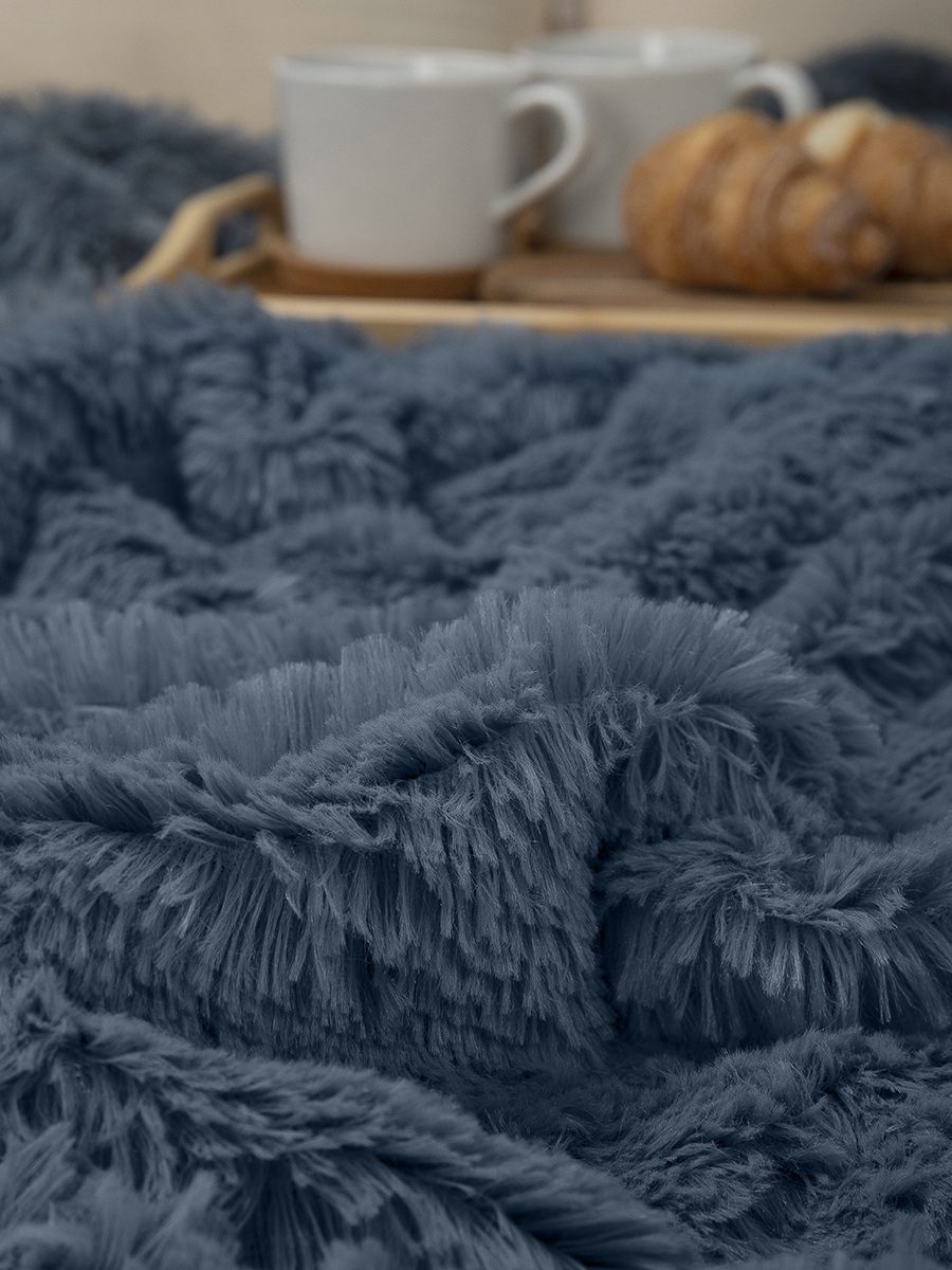 картинка Плед Buenas Noches искусст мех TF F072BL-GY 2224 ДВ 17-4111 