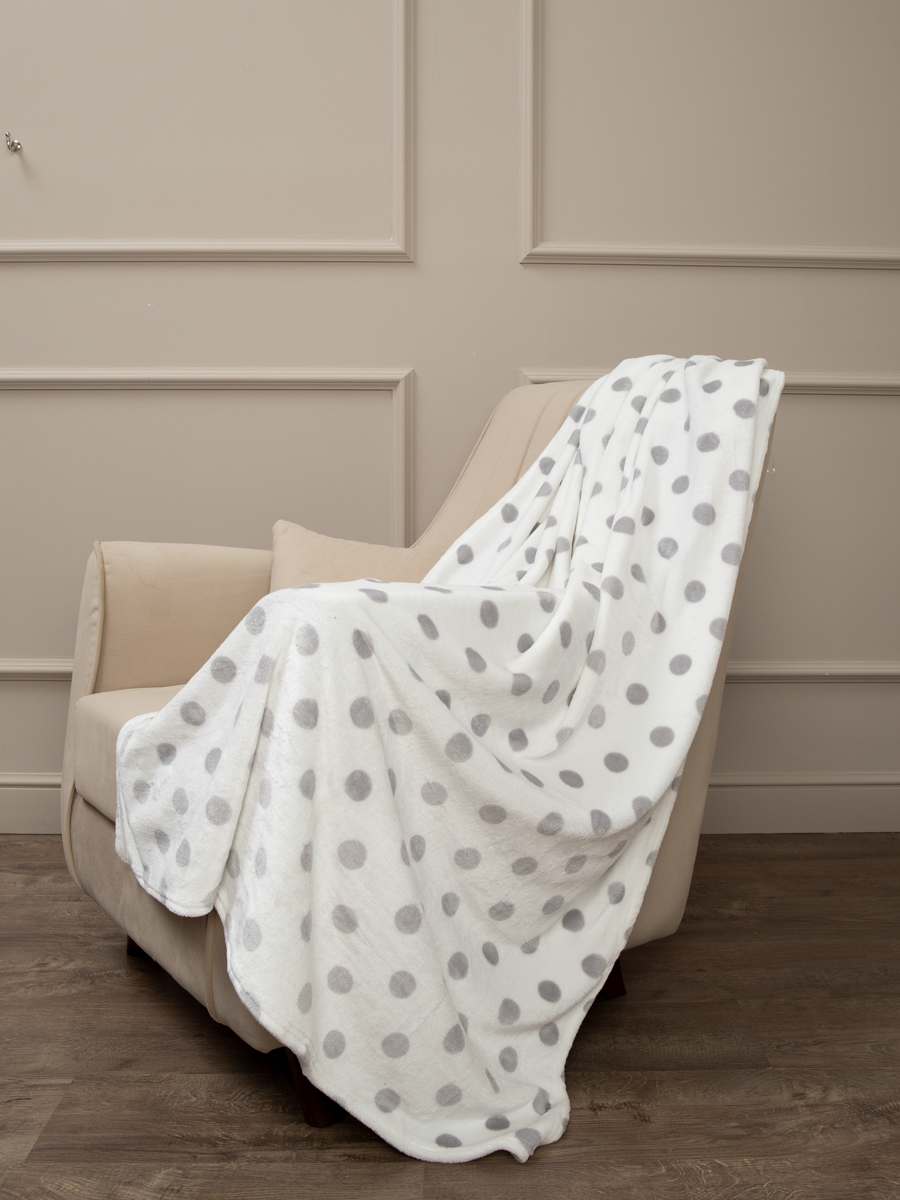 картинка Плед Texrepublic TF FN 917 W-GY 1114 Горох 