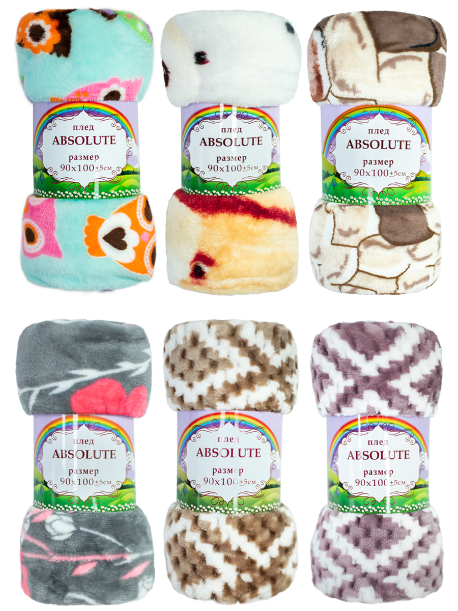 картинка Плед Texrepublic TF FN печатн. 90x100cm Ассорти 