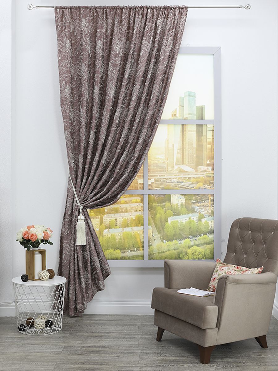 картинка Штора Amore Mio RR 90005-901R 2,0*2,7*1 брусника 