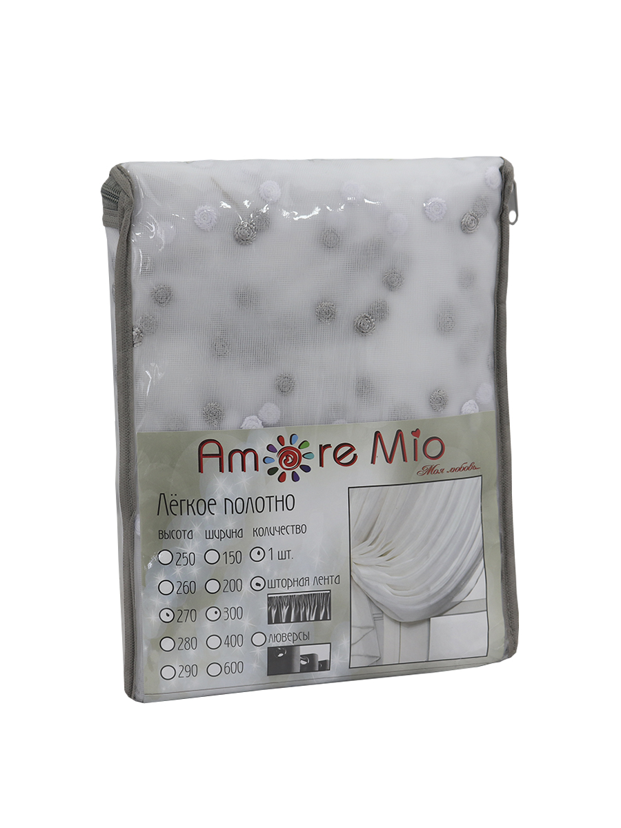 картинка Штора Amore Mio RR 4ML 161493-w/gri 3,0*2,7*1 серый 