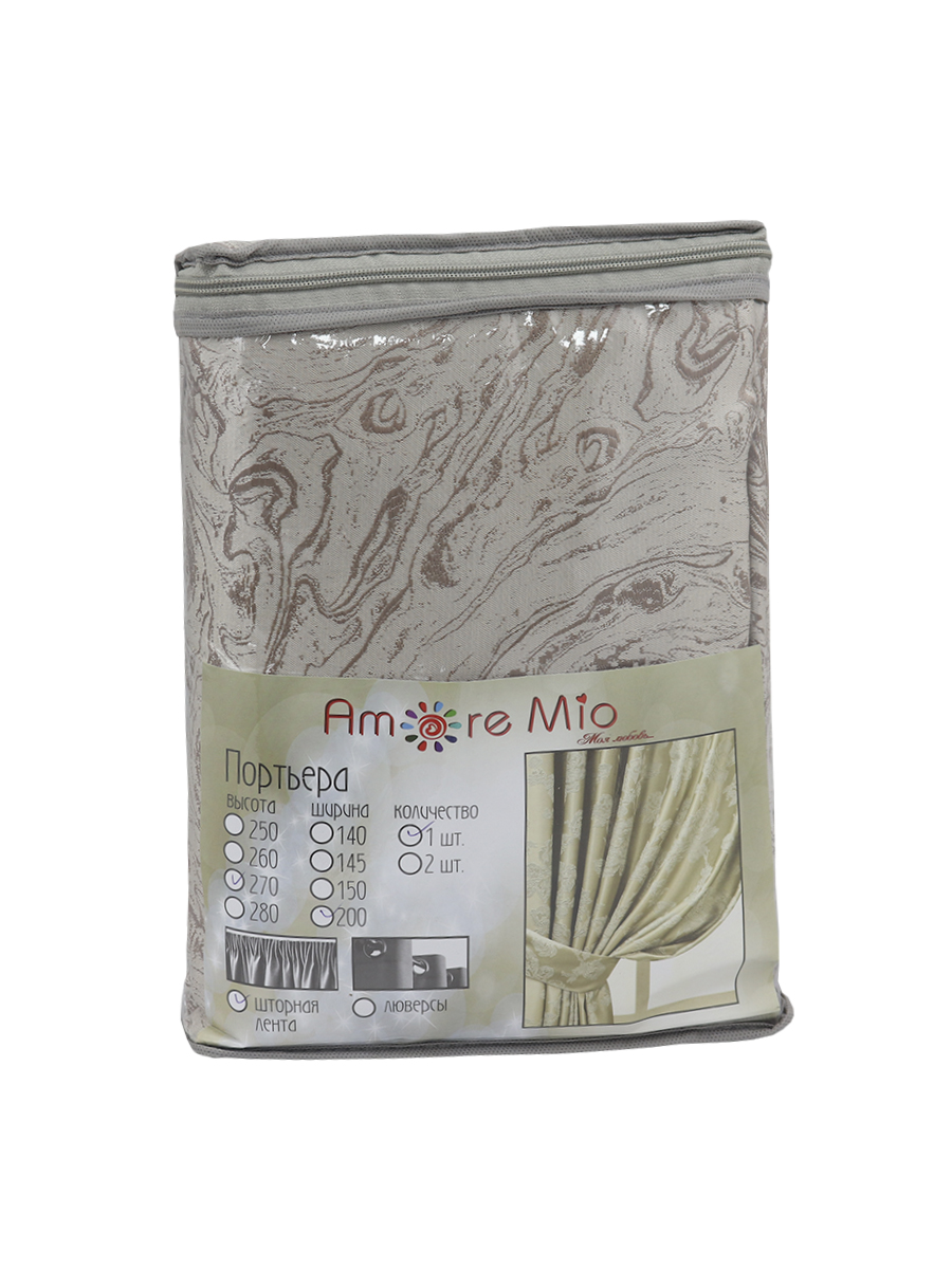 картинка Штора Amore Mio RR 90005-4 2,0*2,7*1 бежевый 