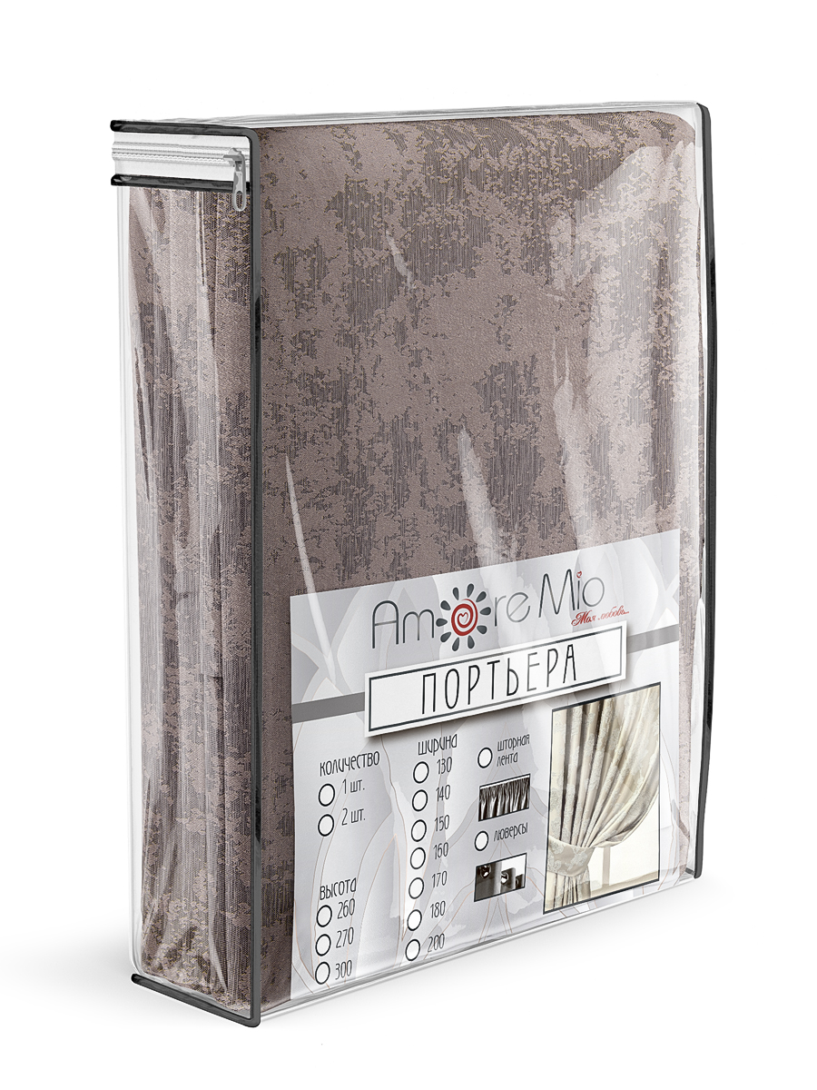 картинка Штора Amore Mio RR 6ML SOFT-4332C-25 1,5*2,7*2 серо-бежевый 