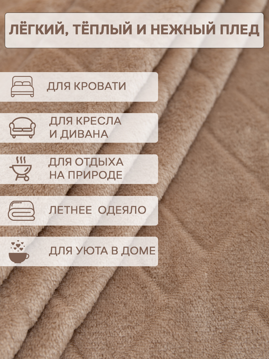 картинка Плед Texrepublic TF FNC BE-GY1 1520 w-плетёнка 