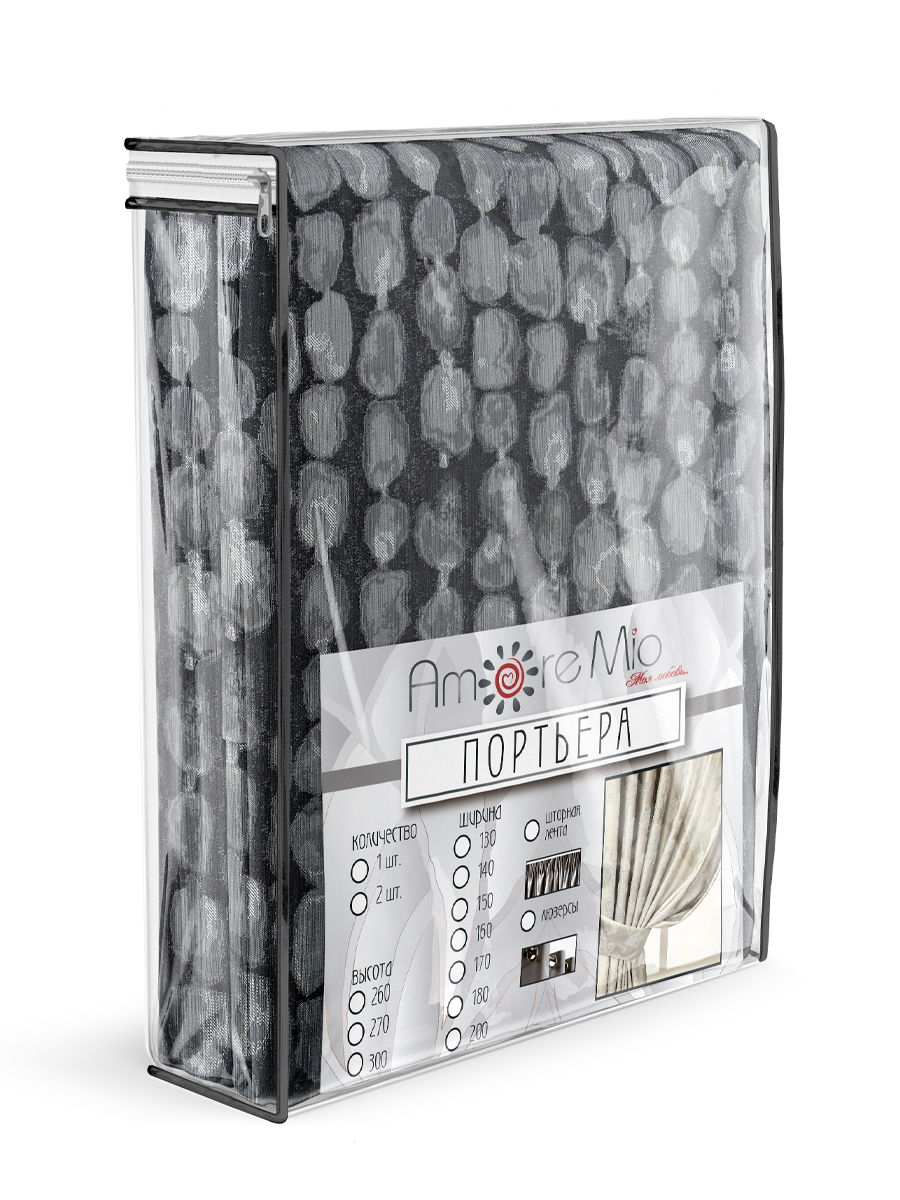 картинка Штора Amore Mio RR 19127-01 2,0*2,7*1 серый 