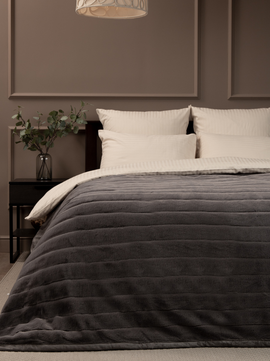 картинка Плед Texrepublic TCH KS DKGY2 041/2022 Полосы NC 