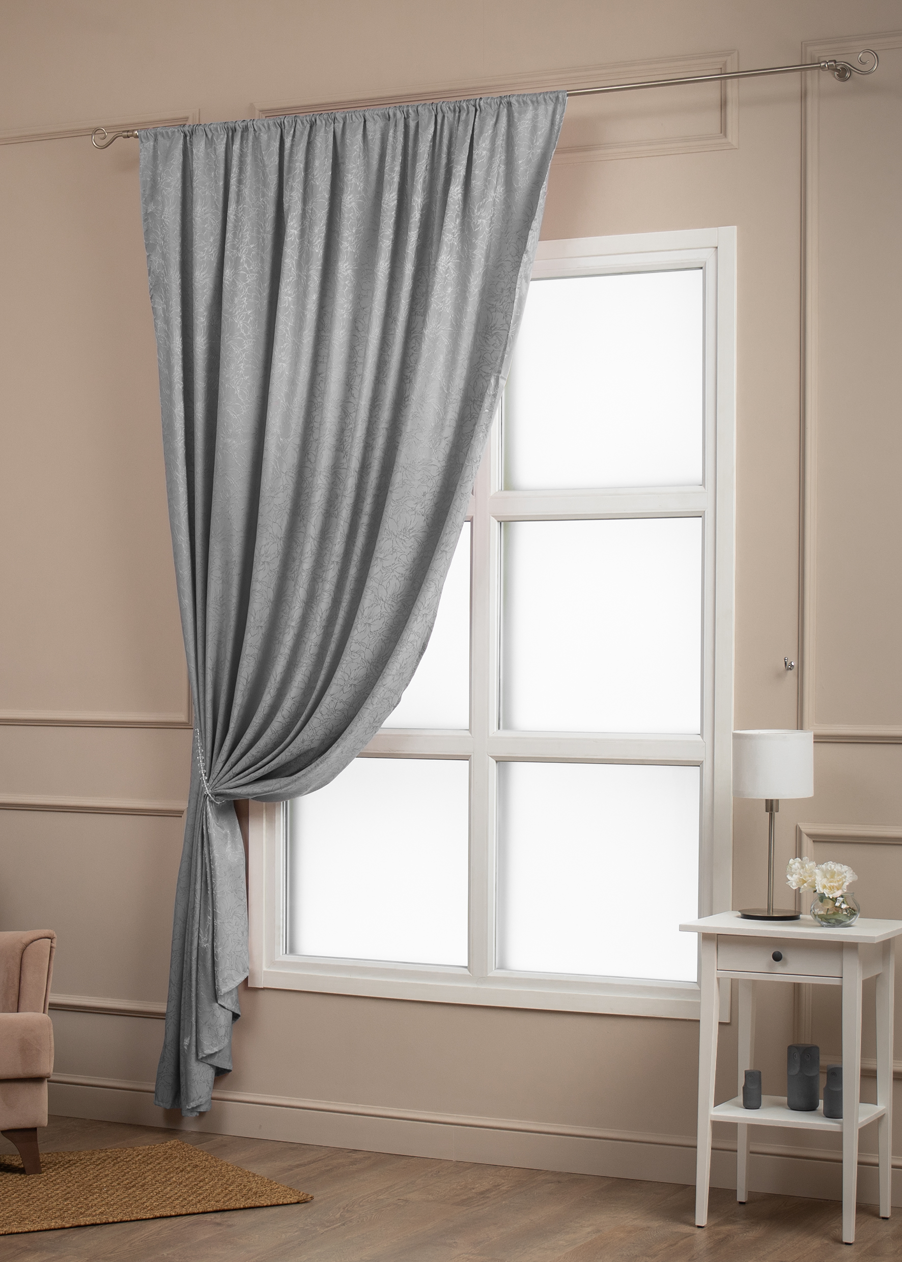 картинка Штора Amore Mio RR H9901-627 2,0*2,7*1 серый 