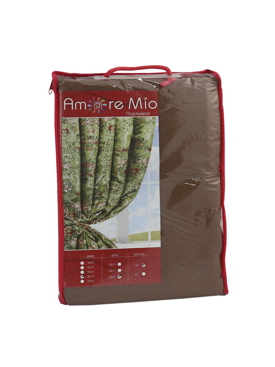 картинка Штора Amore Mio RR 90168-019 2,0*2,7*1 коричневый 