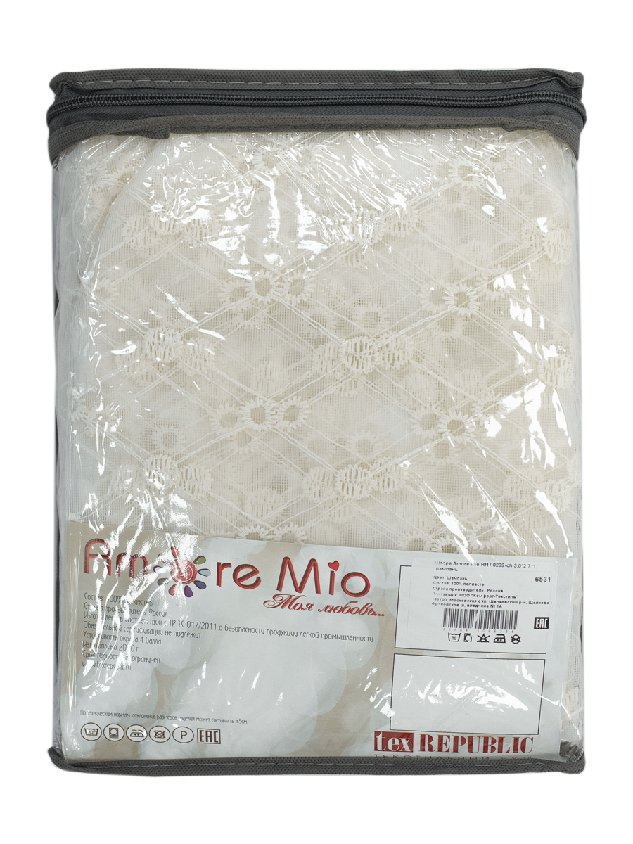 картинка Штора Amore Mio RR 80299-ch 3,0*2,7*1 шампань 