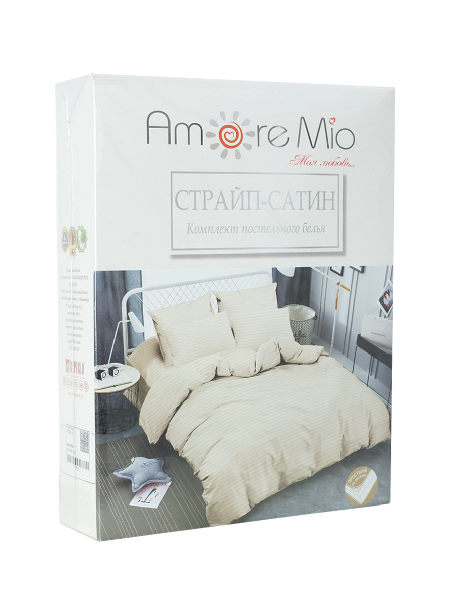 картинка Постельное бельё Amore Mio BZ QR Cream SINGLE Ss 