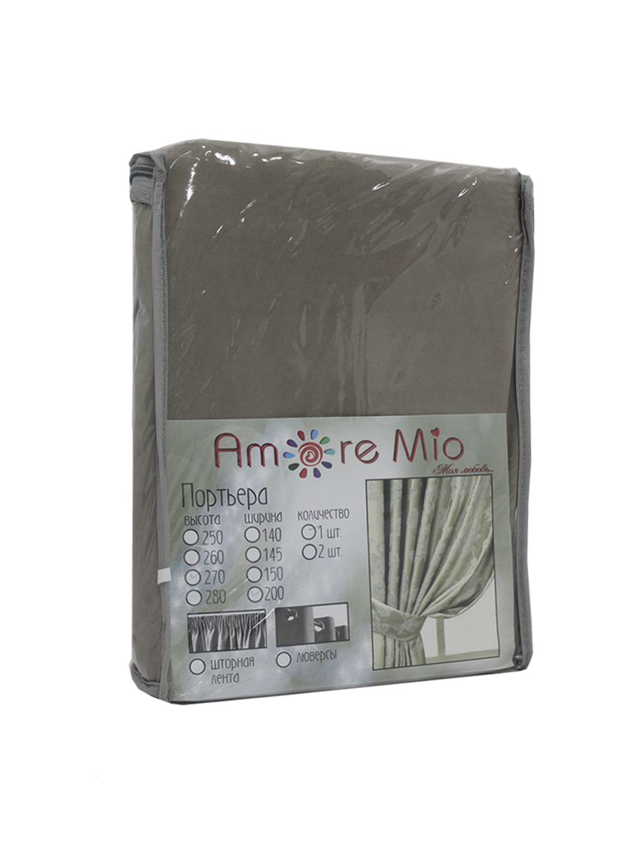 картинка Штора Amore Mio RR 3872-17 2,0*2,7*1 св.коричневый 