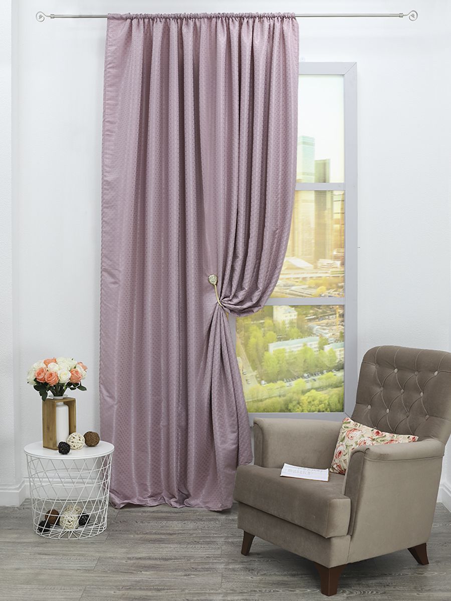 картинка Штора Amore Mio RR H9936-614 1,4*2,7*1 розовая пудра 