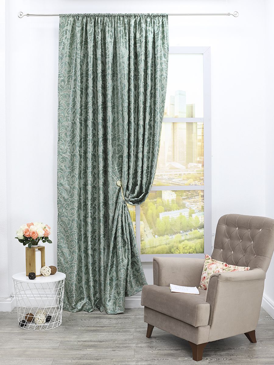 картинка Штора Amore Mio RR 384-81 1,4*2,7*1 ментоловый 