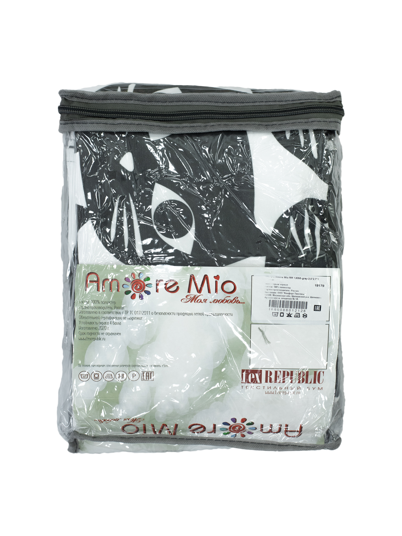 картинка Штора Amore Mio RR 13055-gray 2,0*2,7*1 серый 