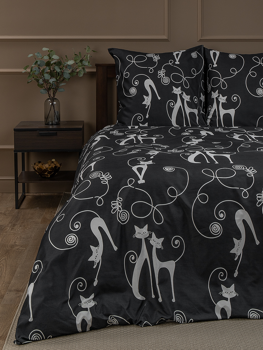 картинка Постельное бельё Amore Mio BZ Cats EURO M 