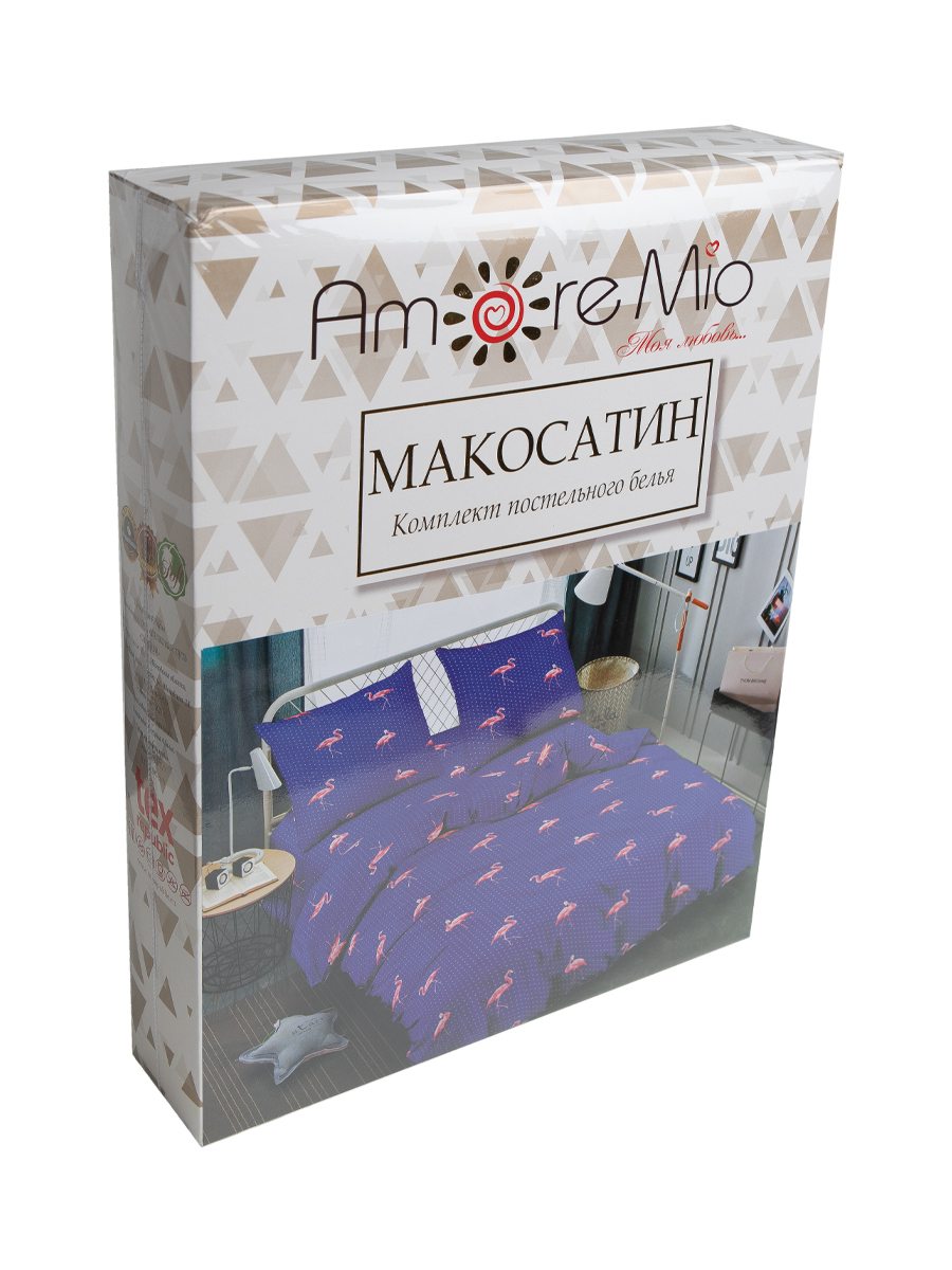 картинка Постельное бельё Amore Mio BZ QR Flamingo DKBL DOUBLE M 