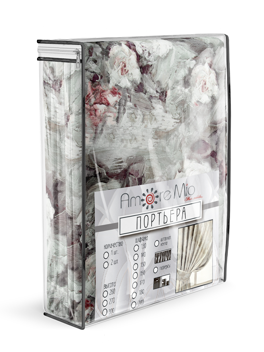 картинка Штора Amore Mio RR 6ML 1877-5V 1,5*2,7*2 серый 