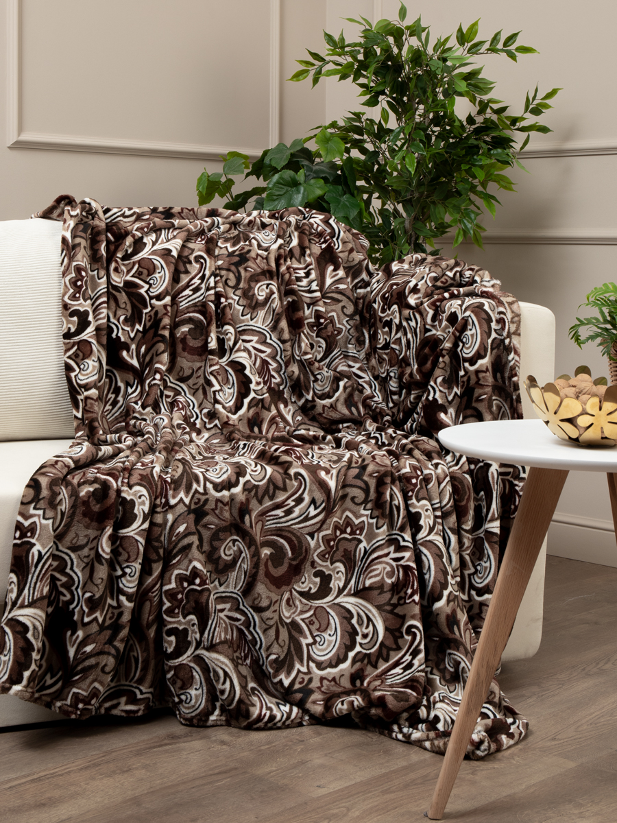 картинка Плед Texrepublic TF FN F18 b1420 Узоры бежевые 