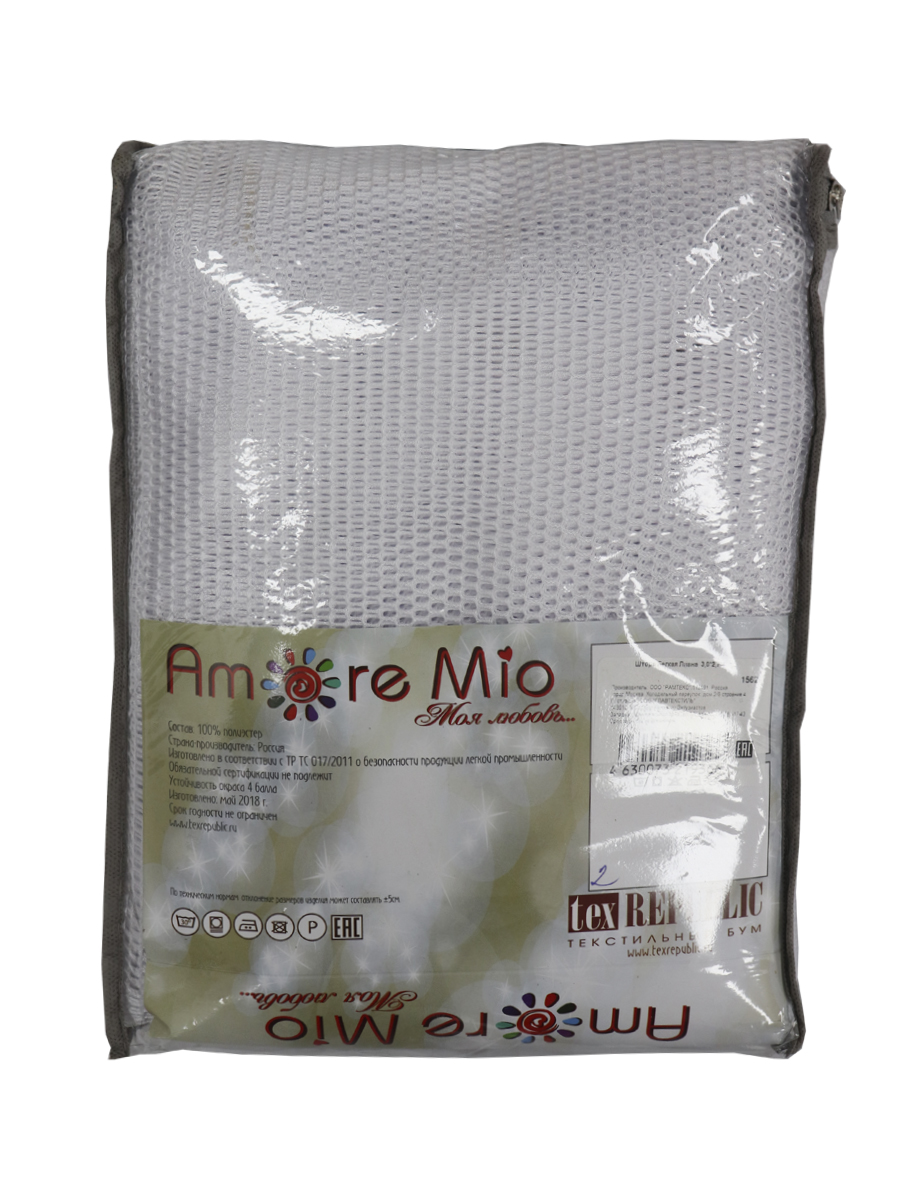 картинка Штора Amore Mio RR Damla-01 3,0*2,7*1 белый 