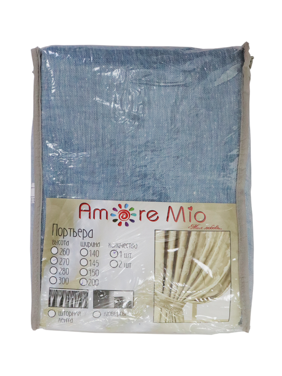 картинка Штора Amore Mio RR PL 0584 MSB-05 ut 2,0*2,7*1 синий 