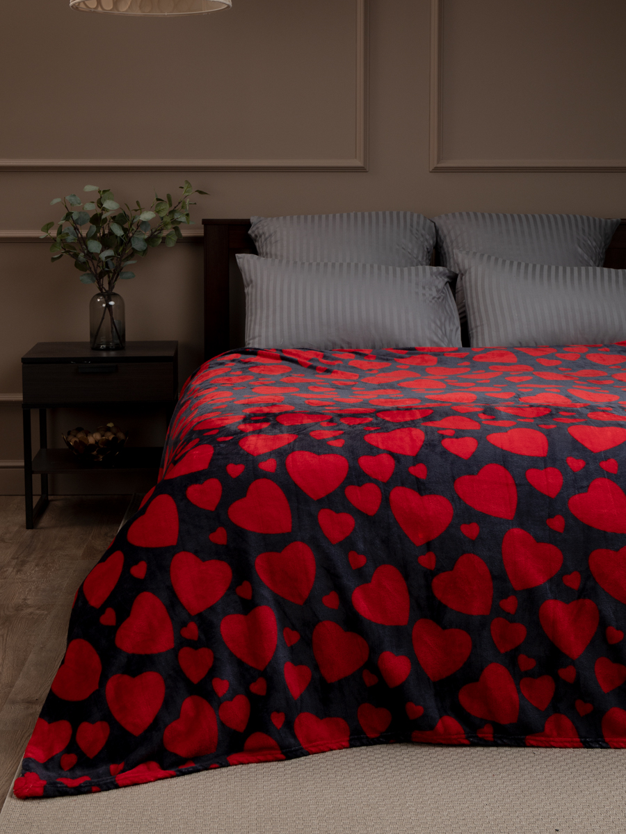 картинка Плед Texrepublic TF FN F113R b1420 yt Сердечки 