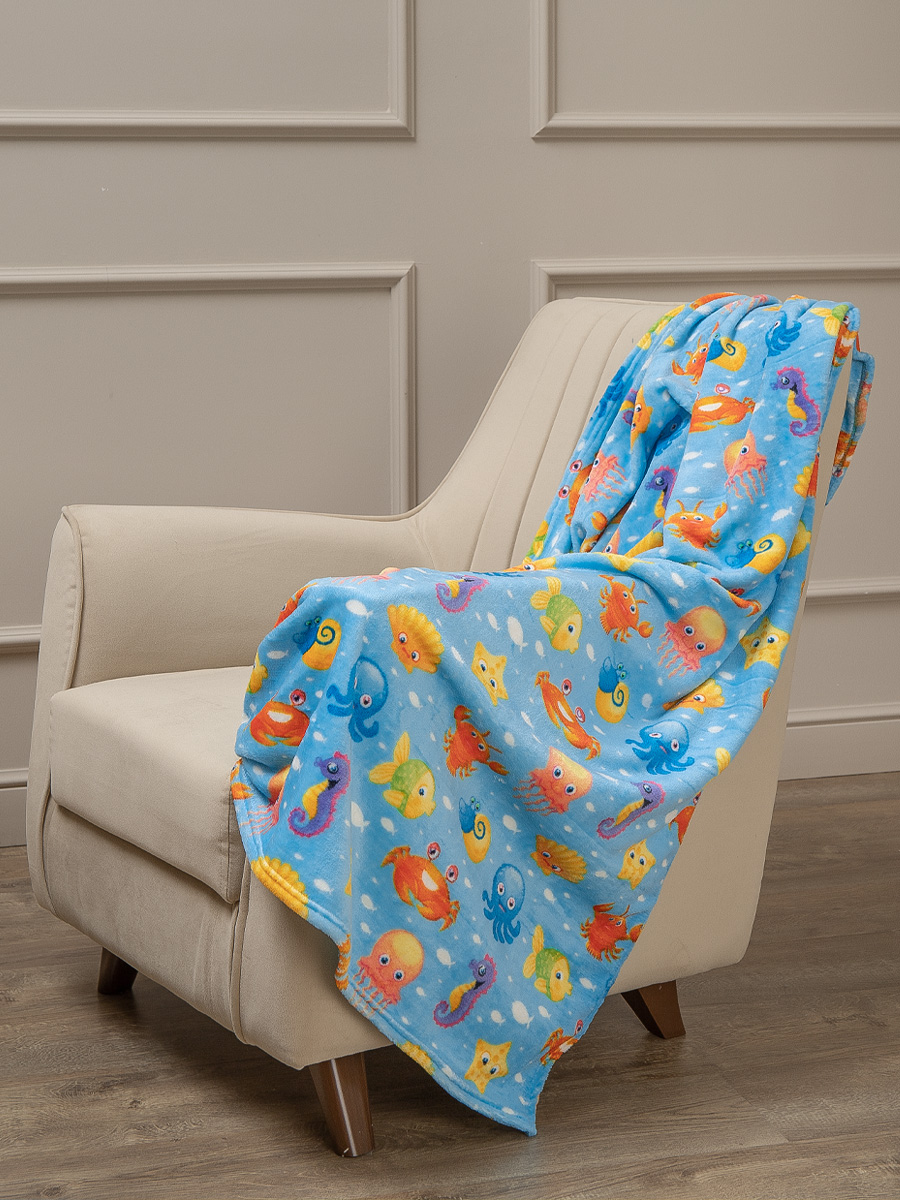 картинка Плед Texrepublic TF FN 908BL 1114 Морские жители 