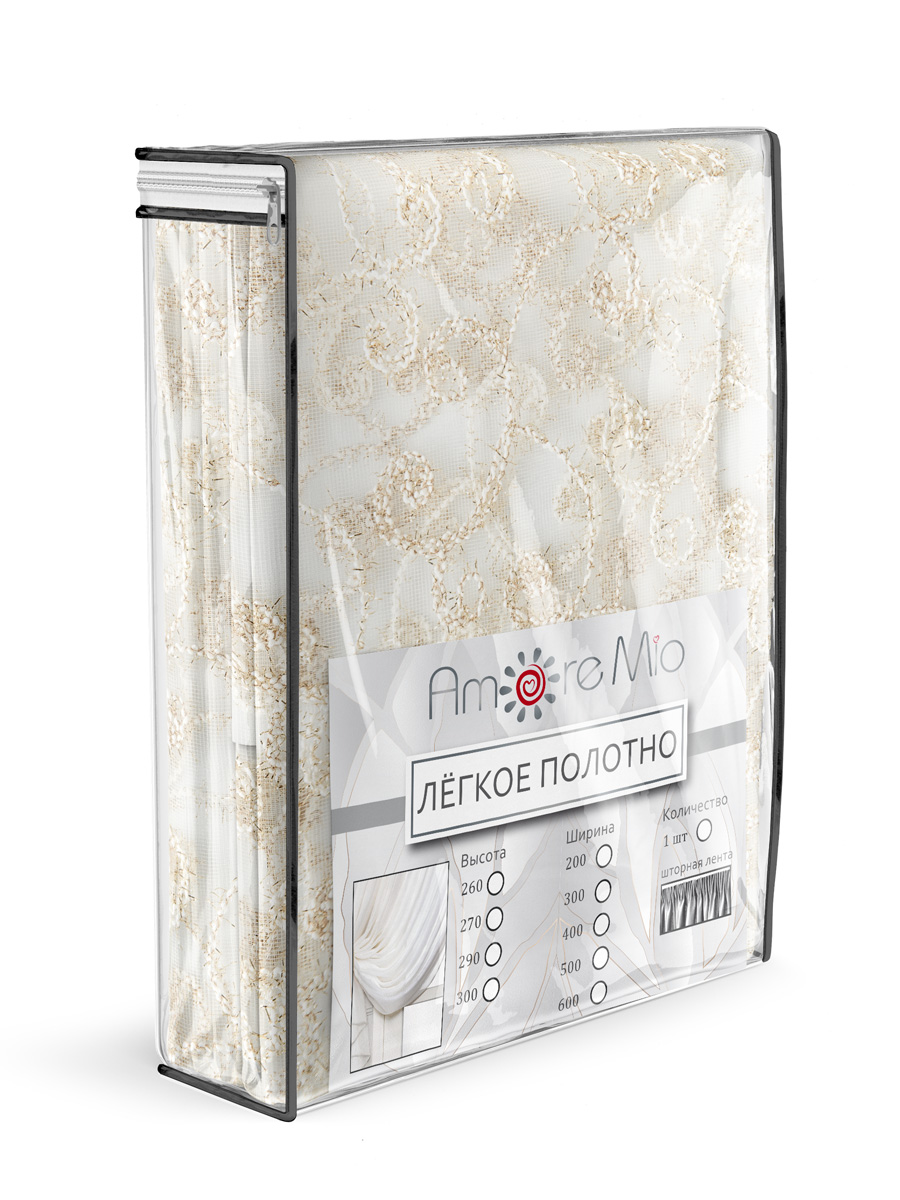 картинка Штора Amore Mio RR 12M188-454 3,0*2,7*1 бежевый 