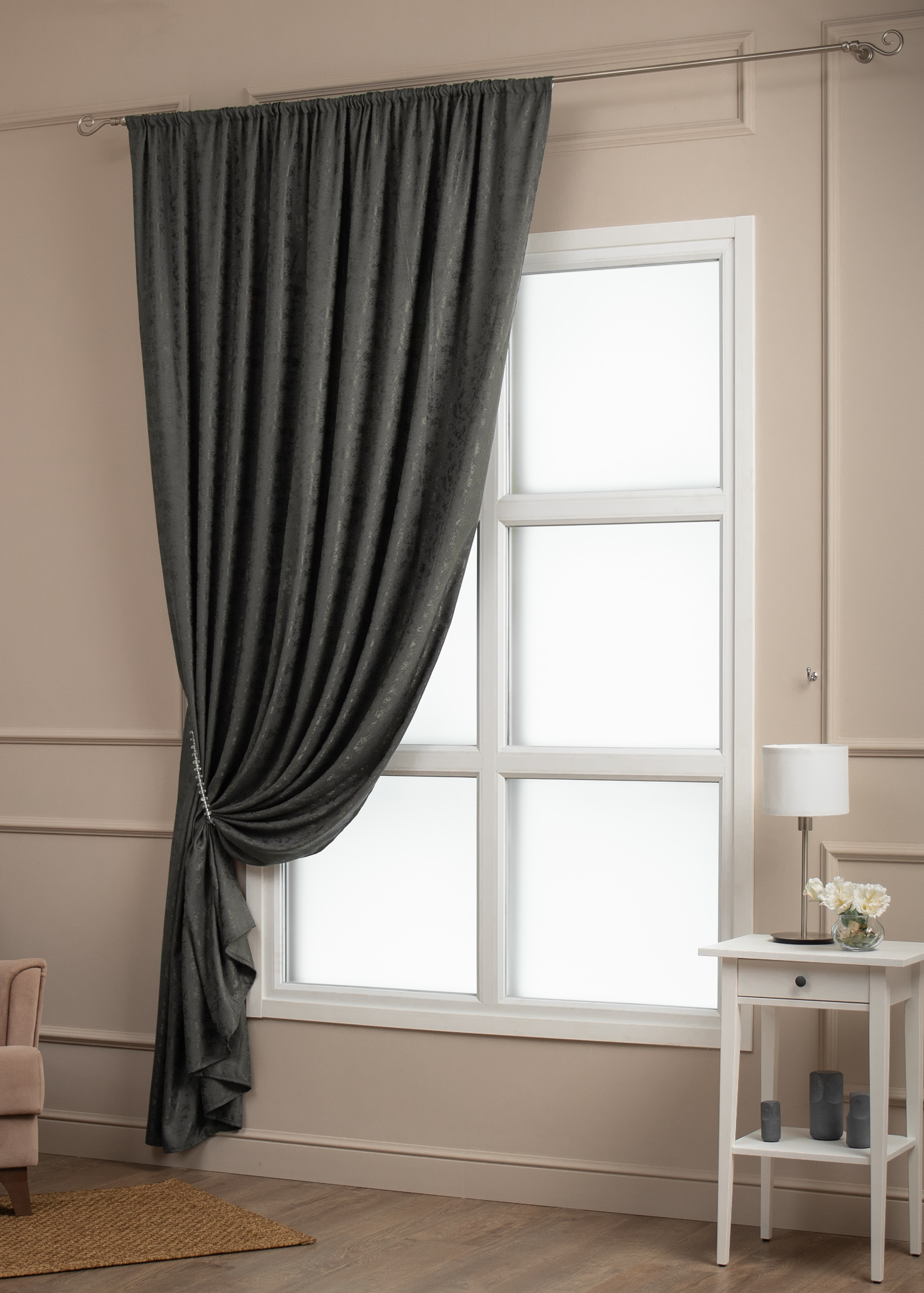 картинка Штора Amore Mio RR 3941D-09 2,0*2,7*1 серый 