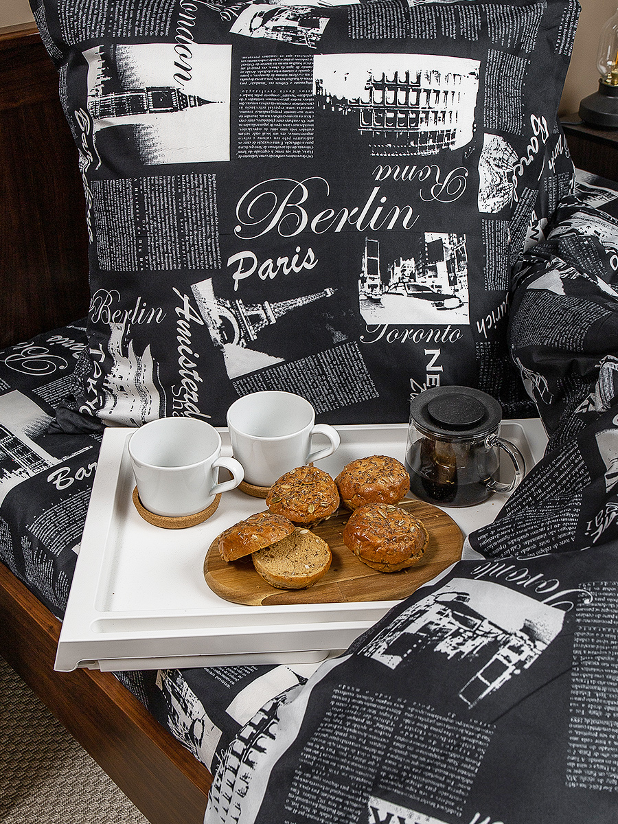 картинка Постельное бельё Amore Mio BZ Trip BLK EURO M 