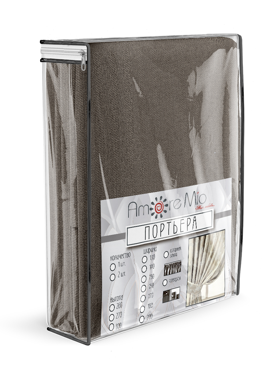 картинка Штора Amore Mio RR 4ML 175278-020 2,0*2,7*1 коричневый nc 
