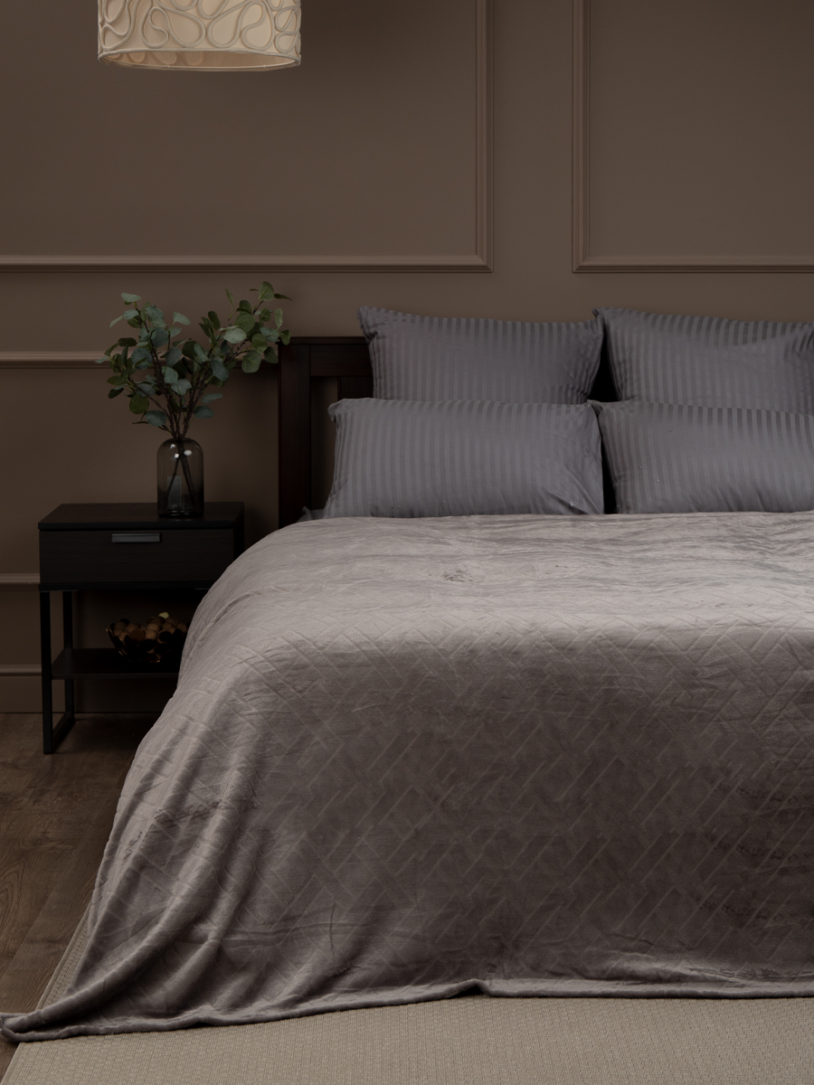 картинка Плед Texrepublic TF FNC GY 1520 16-3802 w-плетёнка 16-3802 