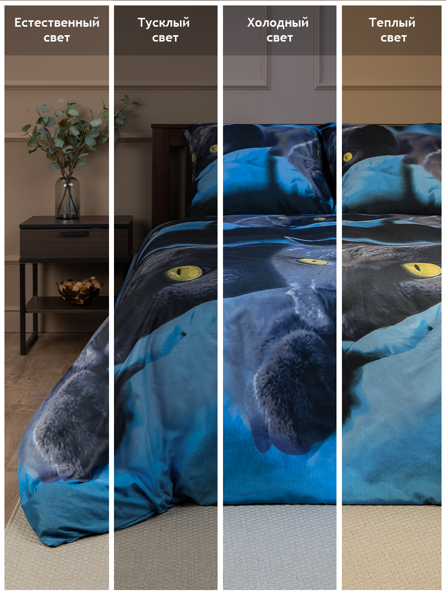 картинка Постельное бельё Amore Mio Meow DOUBLE M 