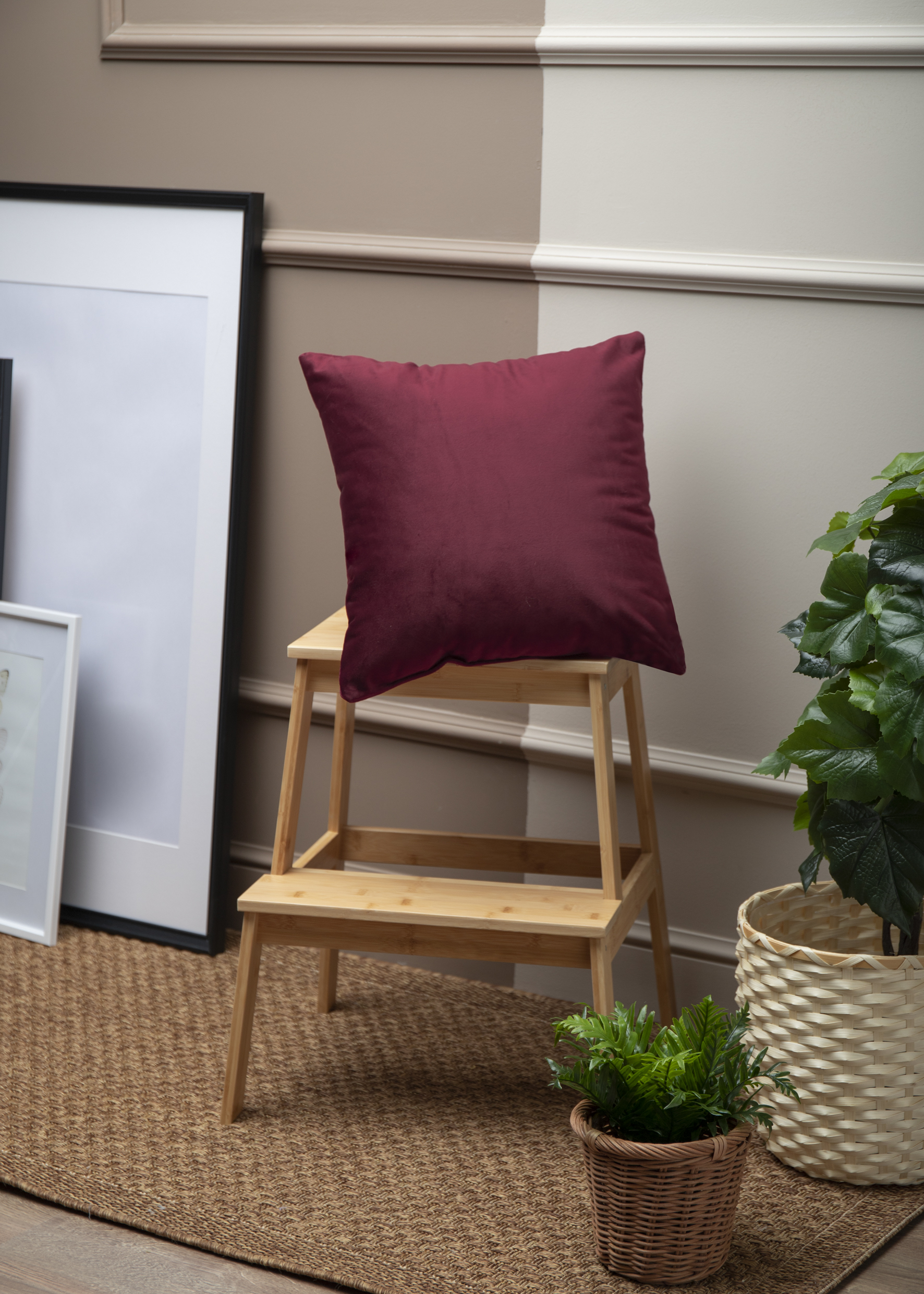 картинка Подушка RR PD T66-102 0,4*0,4*1 бордовый 