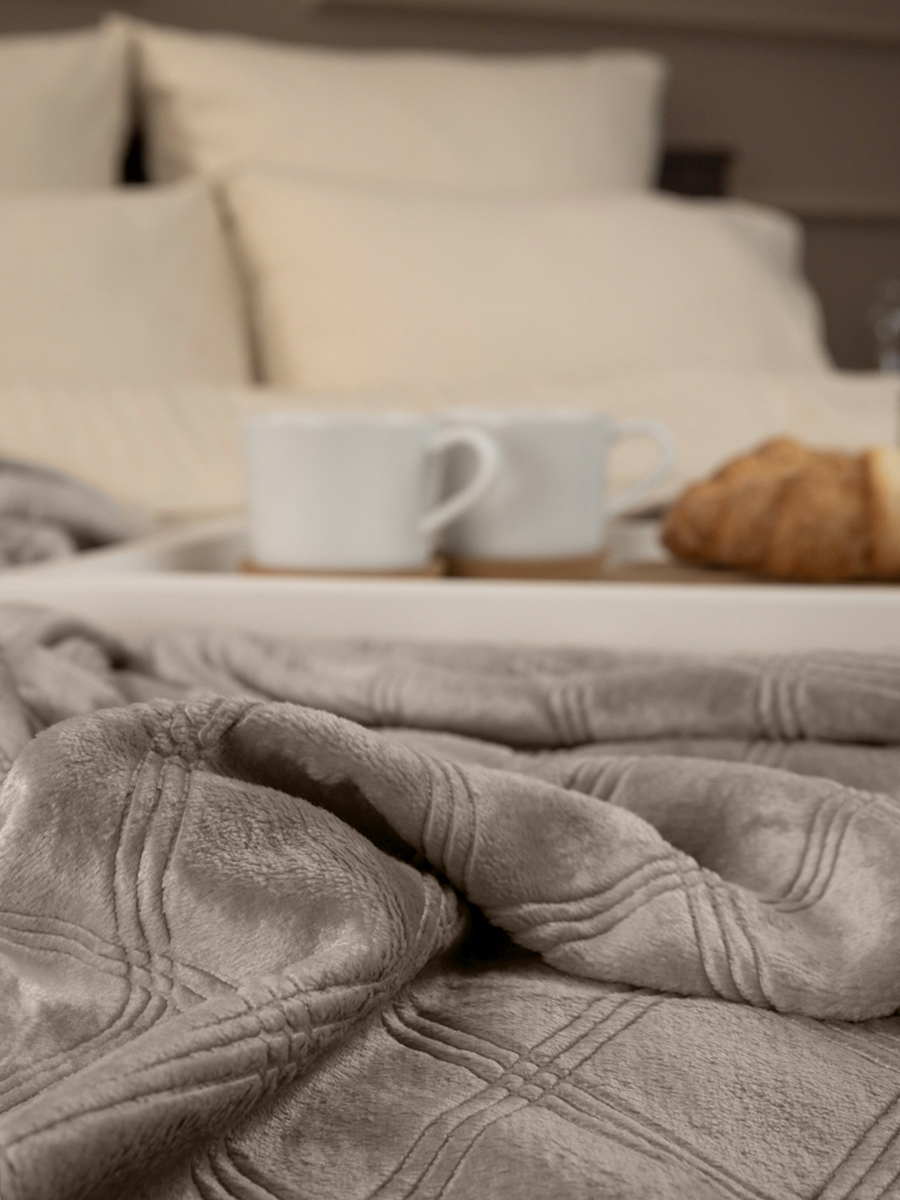 картинка Плед Texrepublic TF FNE BE-GY3 006/1520 c-клетка NC 