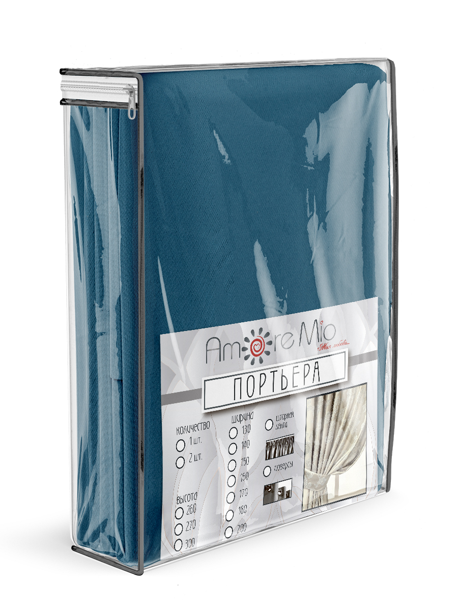 картинка Штора Amore Mio RR 4ML 6668-12 2,0*2,7*1 бирюзовый 