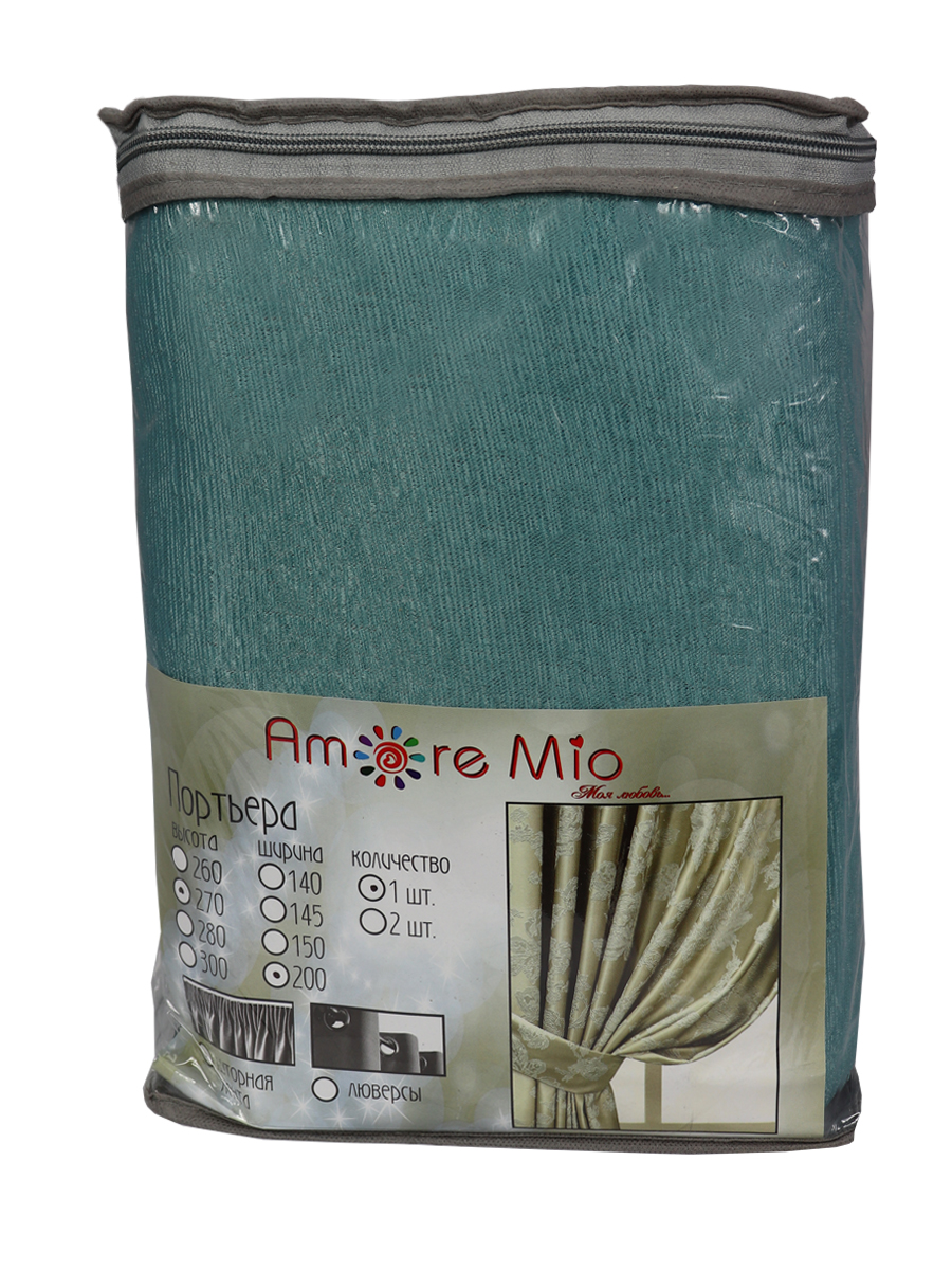 картинка Штора Amore Mio RR Y115-15 2,0*2,7*1 бирюзовый 