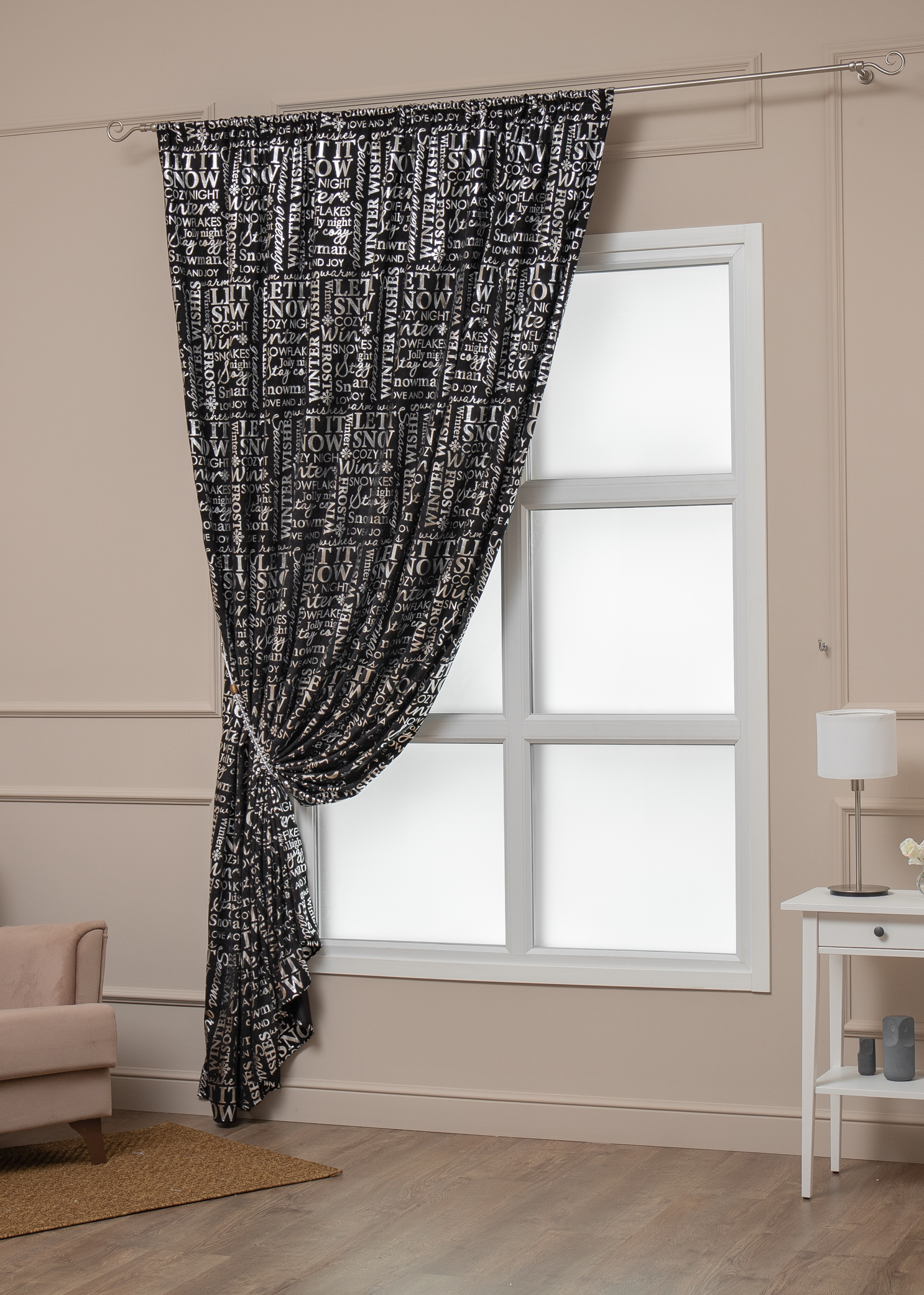 картинка Штора Amore Mio RR 68421-31 2,0*2,7*1 черный 