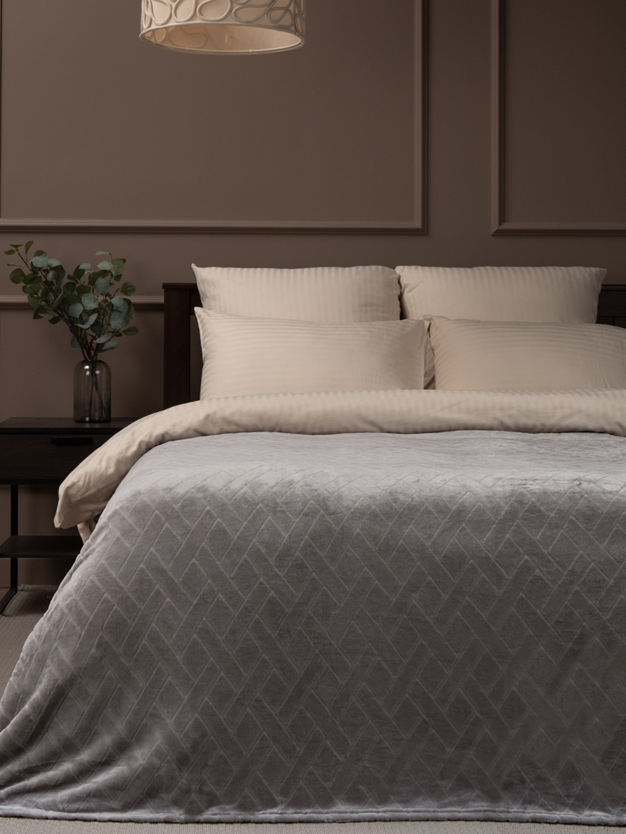 картинка Плед Texrepublic TF FNC GY 2022 w-плетёнка 16-3802 