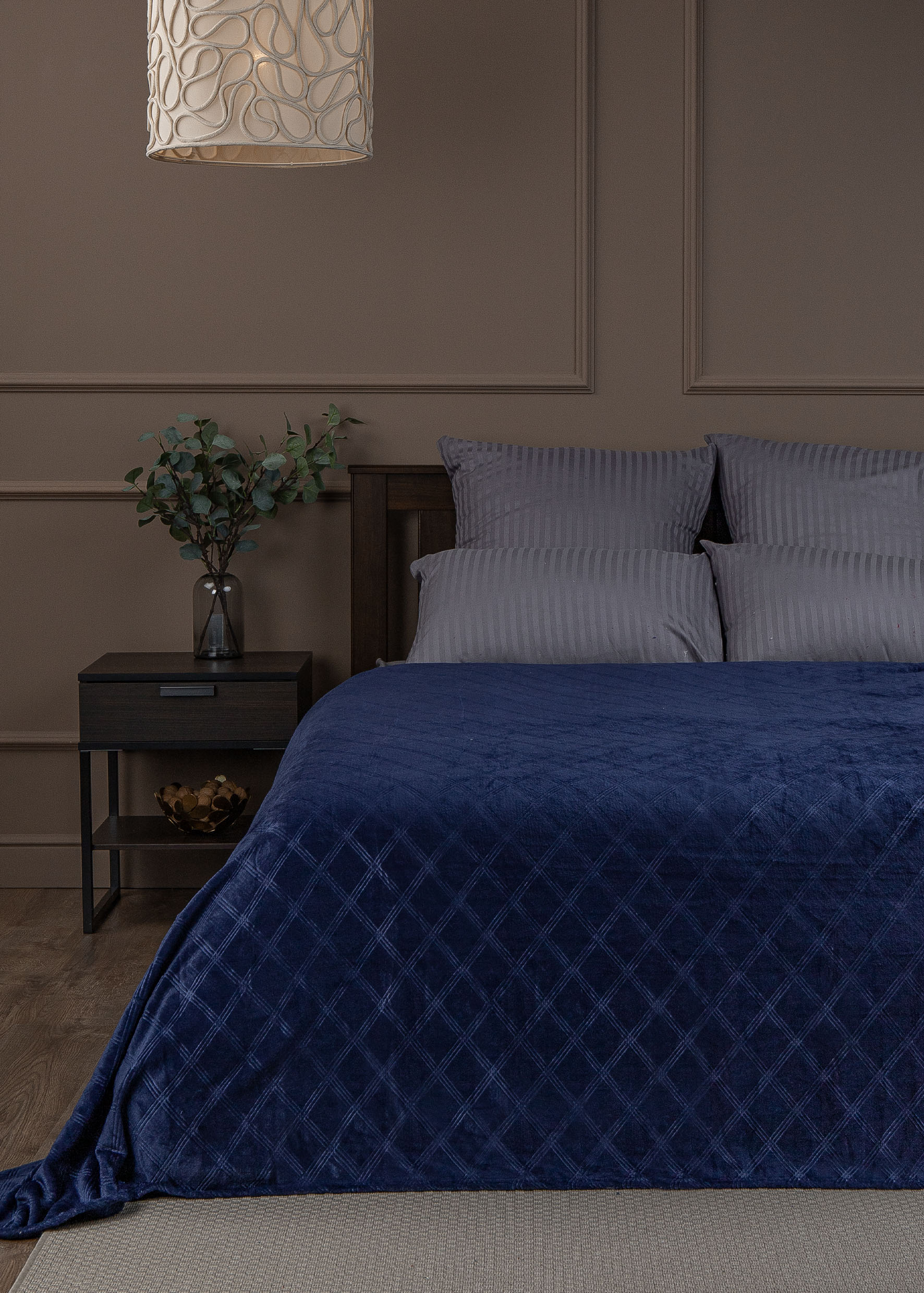 картинка Плед Eclair TF FNE DKBL ec 1520 c-клетка 