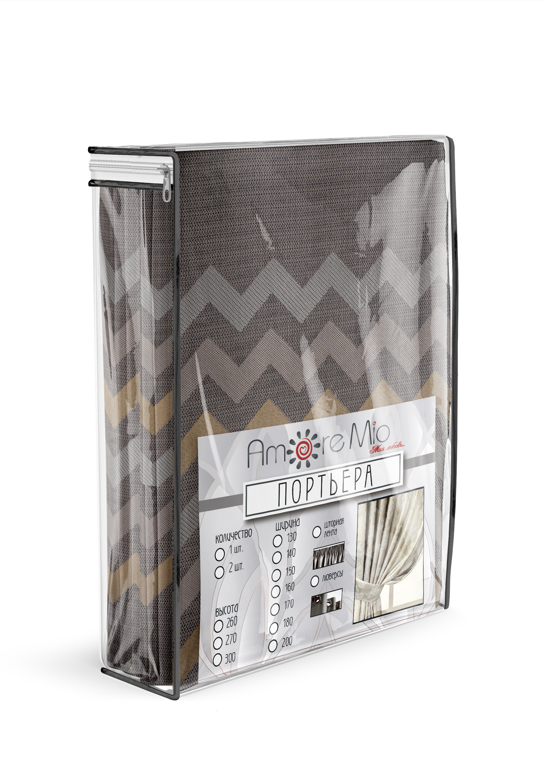 картинка Штора Amore Mio RR 32089-1815 1,6*2,6*1 серый 
