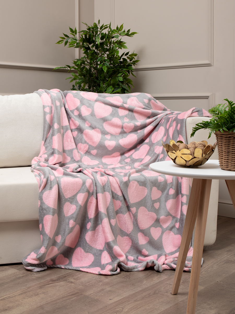 картинка Плед Texrepublic TF FN F113PI b1520 Сердечки 