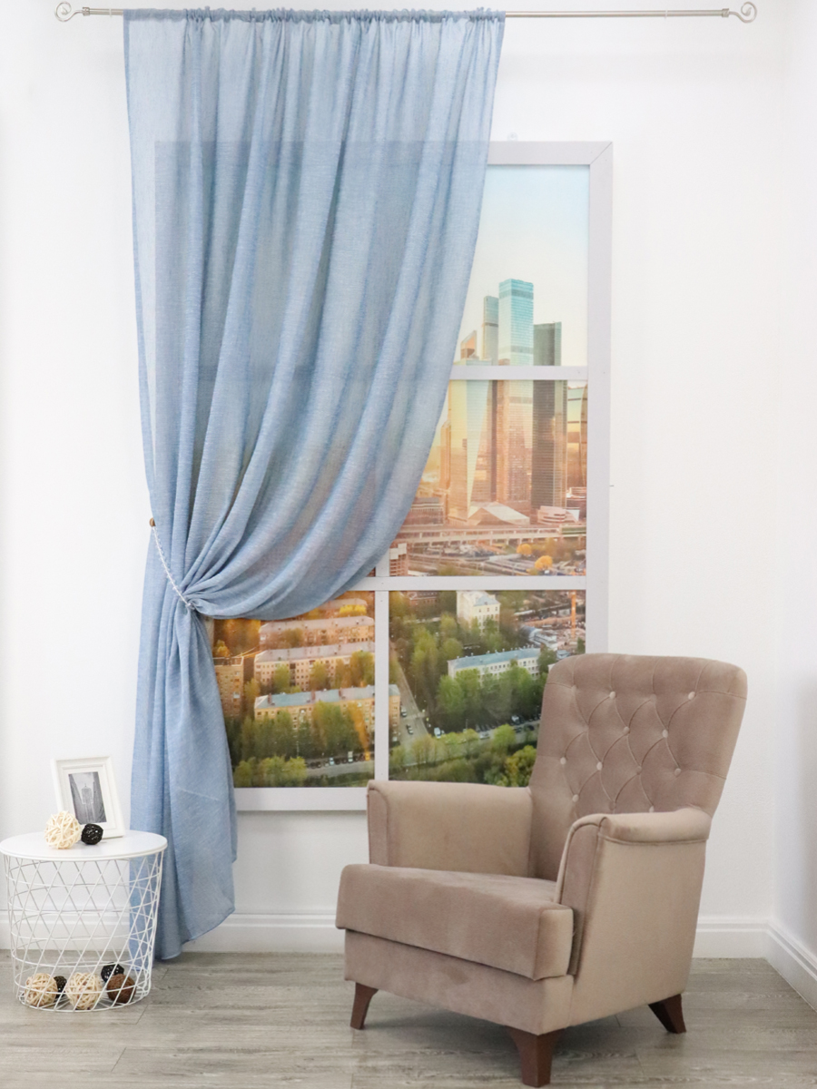 картинка Штора Amore Mio RR PL 0584 MSB-05 ut 2,0*2,7*1 синий 