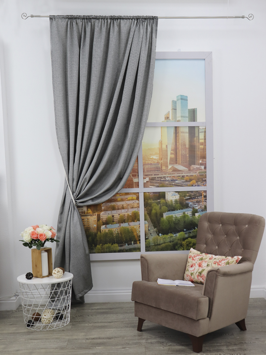 картинка Штора Amore Mio RR AV003V02-09P 2,0*3,0*1 серый 