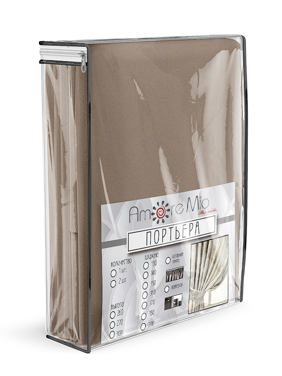 картинка Штора Amore Mio RR 6ML 6668-19 1,5*2,7*2 бежевый 