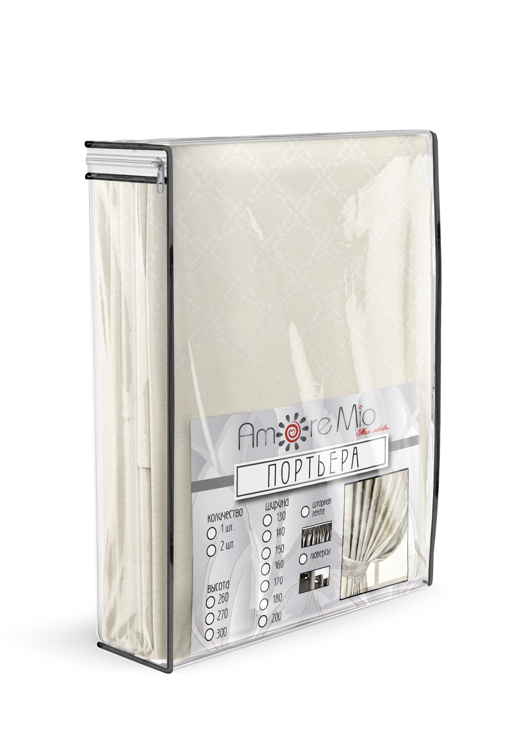 картинка Штора Amore Mio RR 01V01-0981J 2,0*2,7*1 молочный 