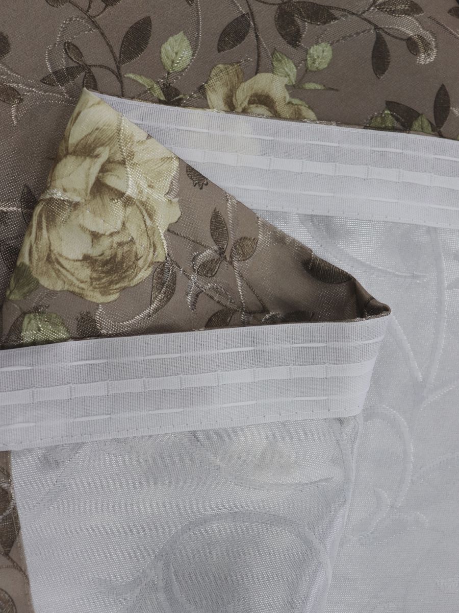 картинка Штора Amore Mio RR 3406-01 1,4*2,7*1 коричневый 