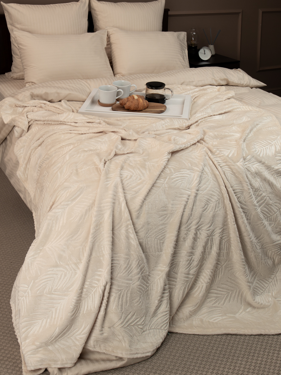 картинка Плед Texrepublic TF FNE CR2 003/1520 l-листья NC 