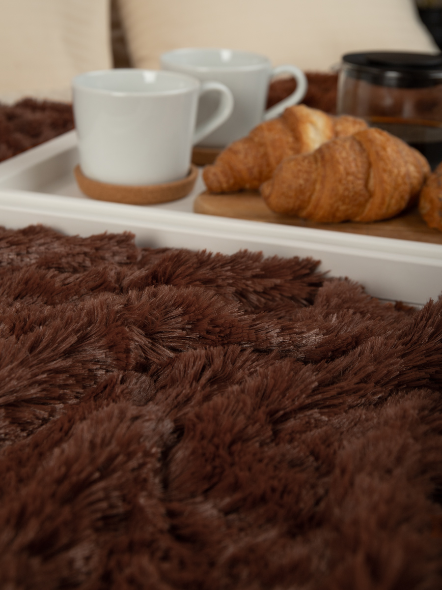 картинка Плед Buenas Noches искусст мех TF F072BR 2224 Длинный ворс 