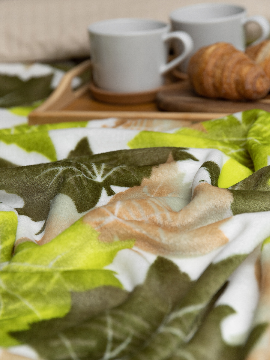 картинка Плед Texrepublic TF FN F115GR b1520 Листья клёна 